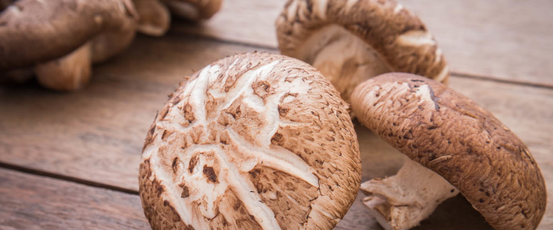 Close-up of several brown mushrooms with textured caps resting on a wooden surface, warm earthy tones, a rustic still image standing in for archived press coverage